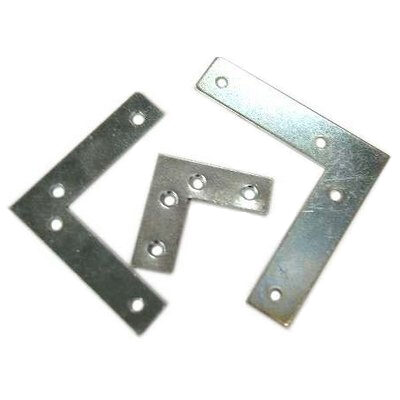 Escuadra Plana  38x10 Cromo [x12Pares]