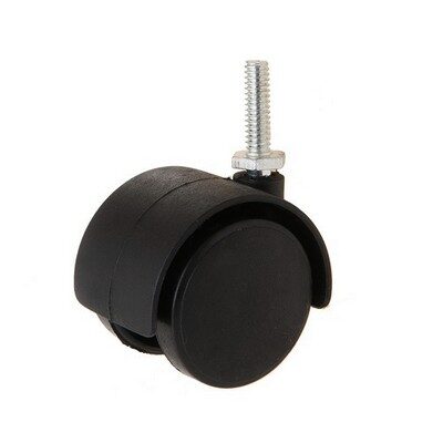 Rueda Plast. Doble 50mm Rosca 1/4" [xUnidad]