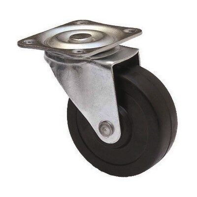 Rueda Goma Base Giratoria 76mm [xUnidad]