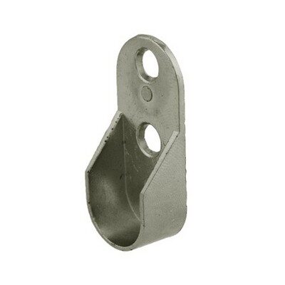 Soporte Zamac Oval Lateral Plateado [xUnidad]