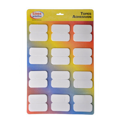 Tope Adhesivo Blanco Rectangular x24u [xUnidad]