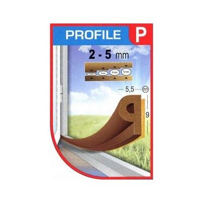 Burlete Goma P 2-5mm Marron x6m. [xUnidad]