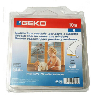 Burlete Polimero V 0,5-8mm Cristal x10m. [xUnidad]