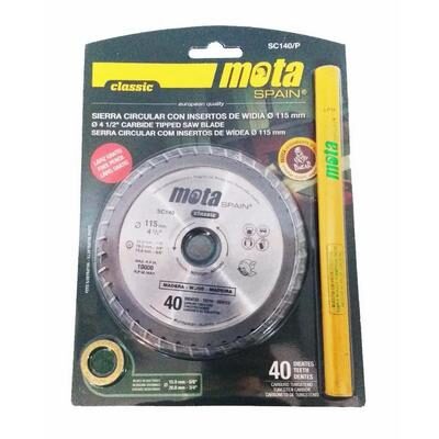 Sierra Circular MOTA 115mm x40. [xUnidad]