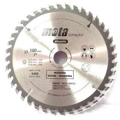 Sierra Circular MOTA 180mm x40. [xUnidad]