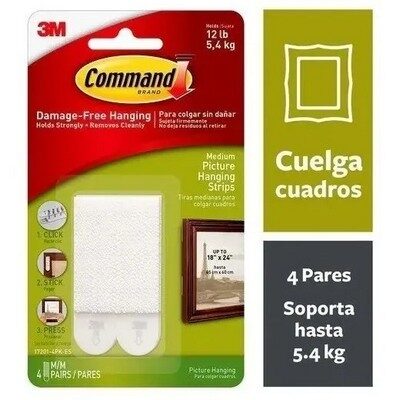 Tiras Adhesivas c/ Velcro 3M x4u. [xUnidad]