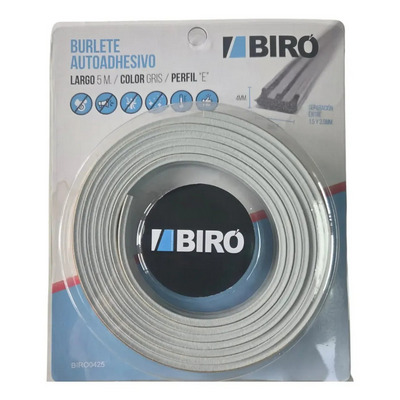 Burlete Goma E Gris BIRO x5m. [xUnidad]