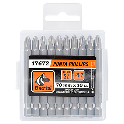 Puntas BERTA PH2 x70mm x10u. [xUnidad]