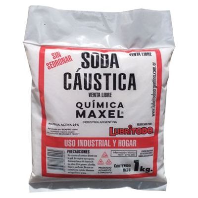Soda Caustica x1kg 25% MAXEL [xUnidad]